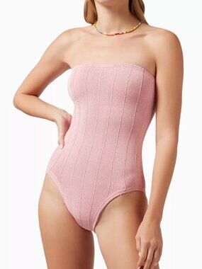 Hunza G Audrey Nile One-Piece Swimsuit - Dusty Pink - One Size